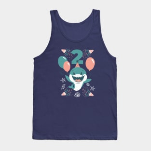 Baby Shark for 2nd Birthday Tank Top